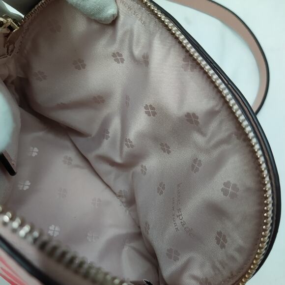 Kate Spade New York Pink Hearts Leather Zipper Closure Chain Strap Crossbody Bag - Picture 16 of 16